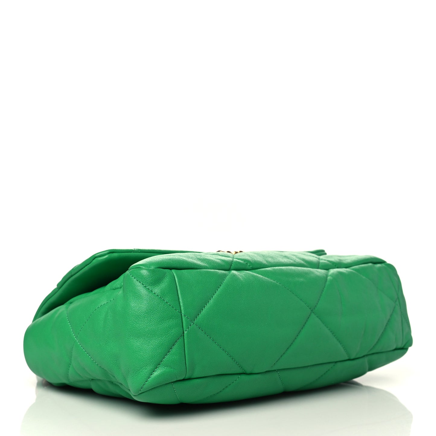 Lambskin Quilted Large Chanel 19 Flap Green