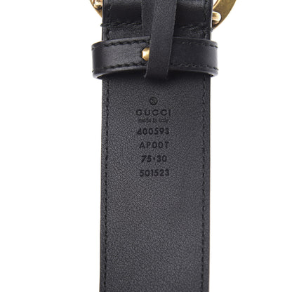 Gucci Calfskin Double G 40mm Belt 75 30 Black 3 of 7