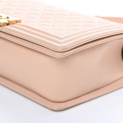 Chanel Caviar Quilted New Medium Boy Flap Light Beige 9 of 14