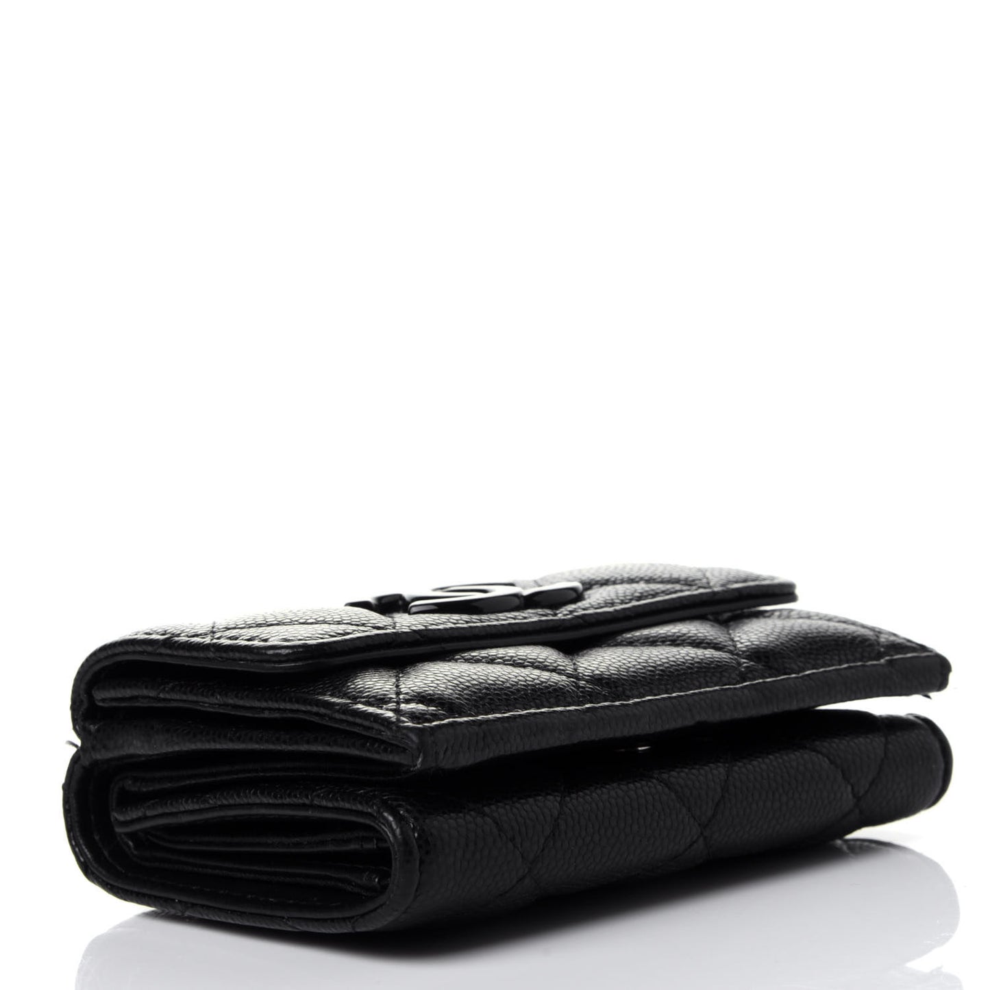 Caviar Quilted My Everything Small Flap Wallet Black