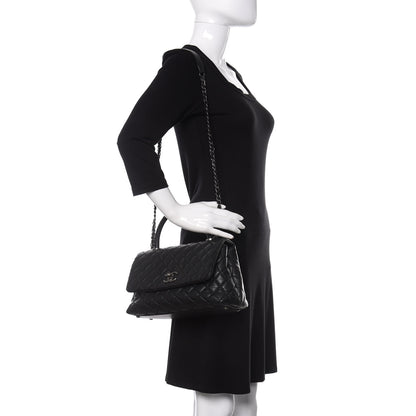 Chanel Caviar Quilted Small Coco Handle Flap Black 2 of 11