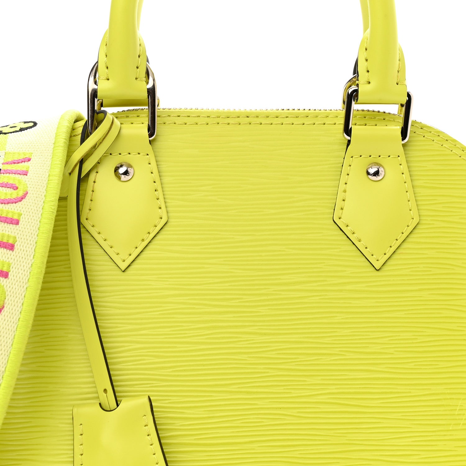 Louis Vuitton Epi Jacquard Alma BB Yellow Citron 7 of 9