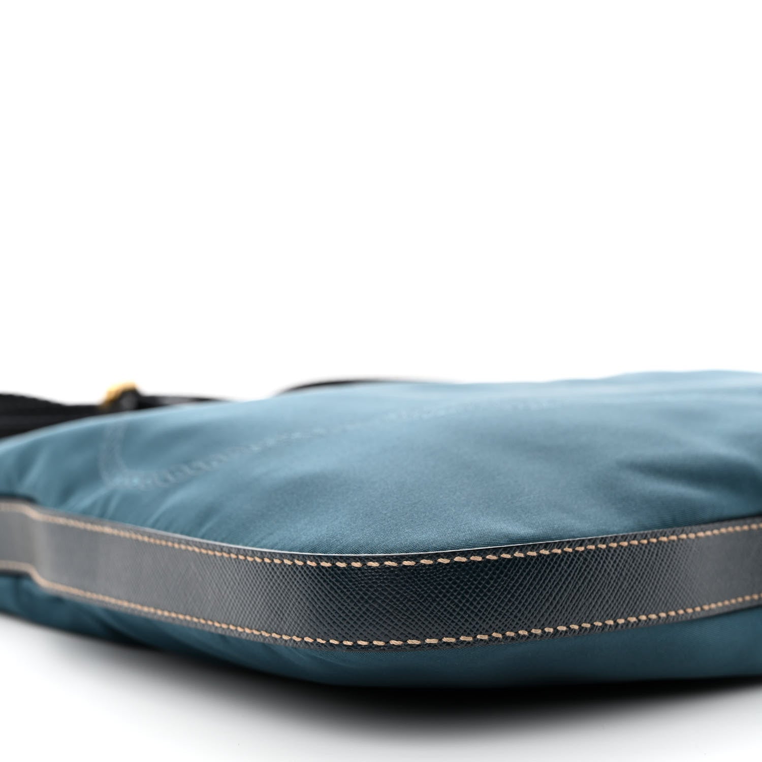 Prada Jacquard Logo Small Flat Messenger Bag Blue 10 of 11