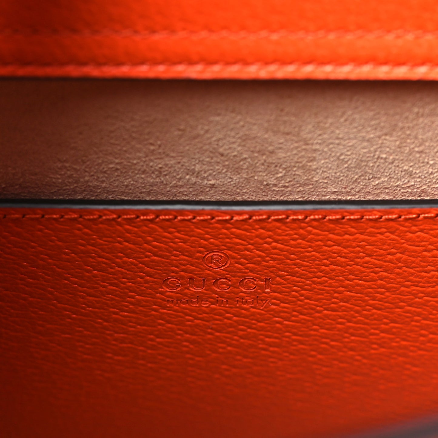 Textured Dollar Calfskin Web Small Diana Tote Bag Deep Orange Spicy Cyclamin