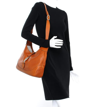 Gucci Calfskin New Medium Jackie Shoulder Bag Tan 2 of 7