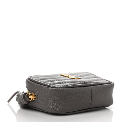 Saint Laurent Grain De Poudre Matelasse Monogram Baby Lou Camera Bag Fog 4 of 9