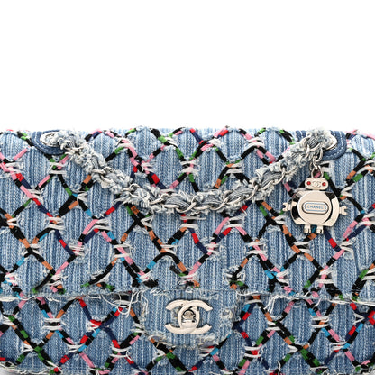 Chanel Woven Denim Medium Flap Multicolor 8 of 13
