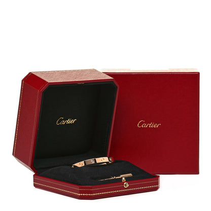 Cartier 18K Pink Gold 4 Diamond LOVE Bracelet 16 5 of 5