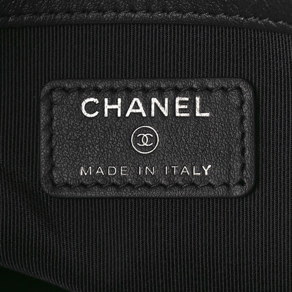 Chanel Jersey Quilted Graffiti Large Reissue Cosmetic Case Black White 6 of 9