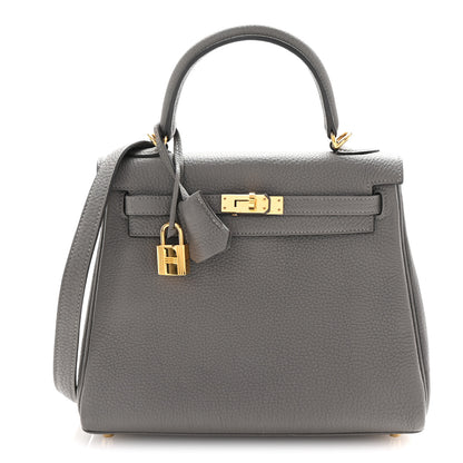 Hermes Togo Kelly Retourne 25 Etain 1 of 10