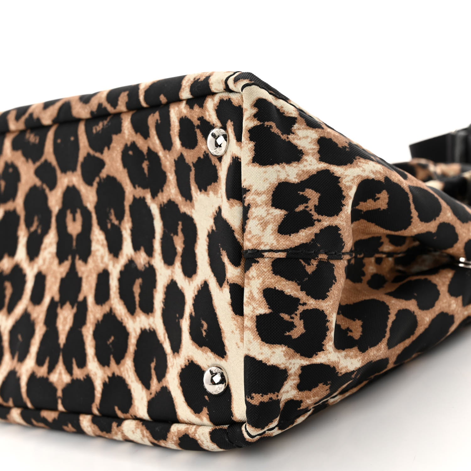 Prada Canapa Stampada Leopard Small Tote Avorio 9 of 9