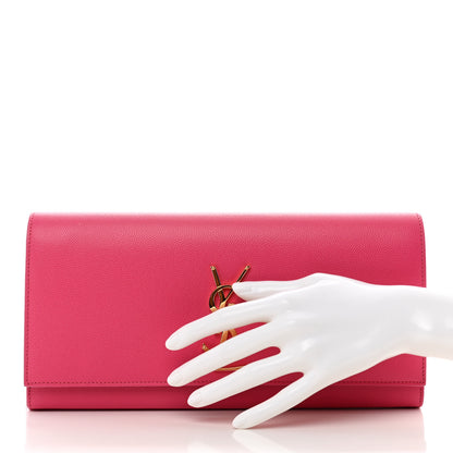 Saint Laurent Grain De Poudre Classic Monogram Cassandre Clutch Lipstick Fuchsia 2 of 9