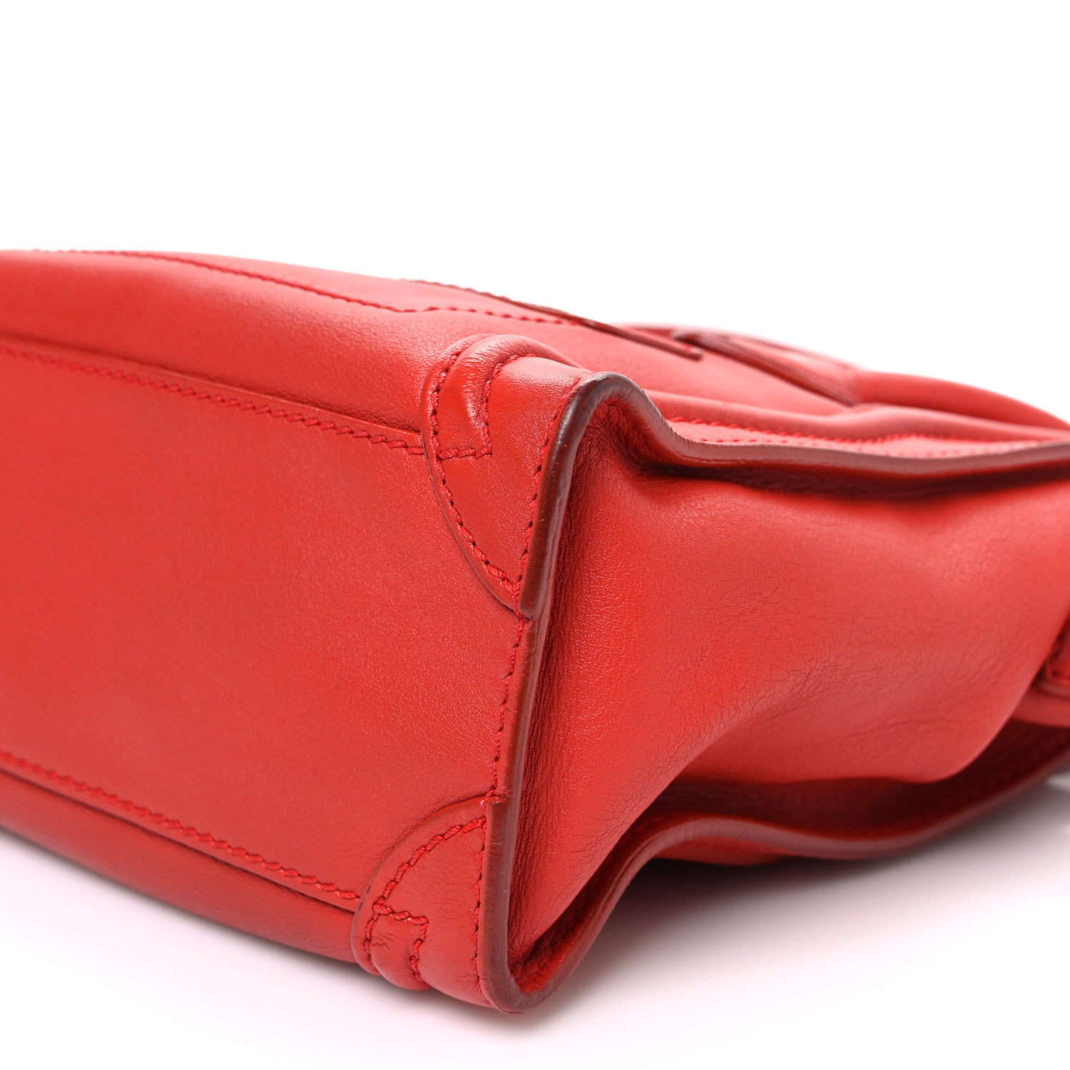 Celine Smooth Calfskin Nano Luggage Red 10 of 10