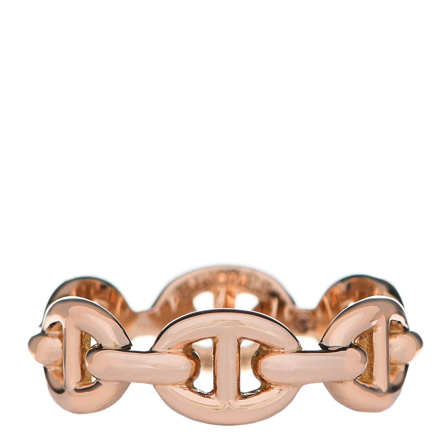 18K Rose Gold PM Chaine D'Ancre Enchainee Ring 50 5.25