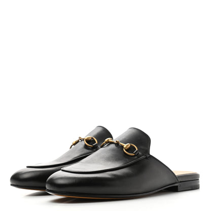 Gucci Calfskin Womens Princetown Slippers 37.5 Black 3 of 10