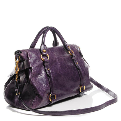 Miu Miu Vitello Lux Large Bow Bag Viola 3 of 10