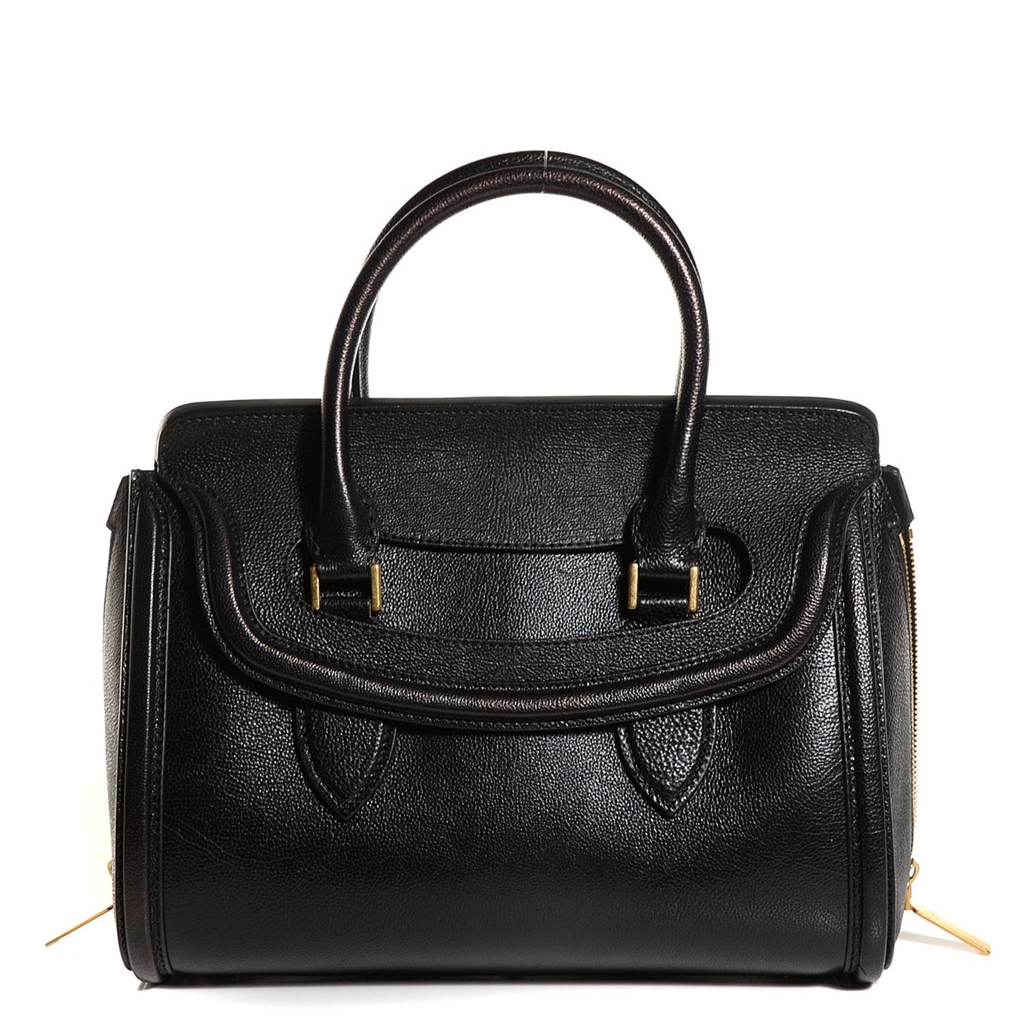 Grained Calfskin Small Heroine Black