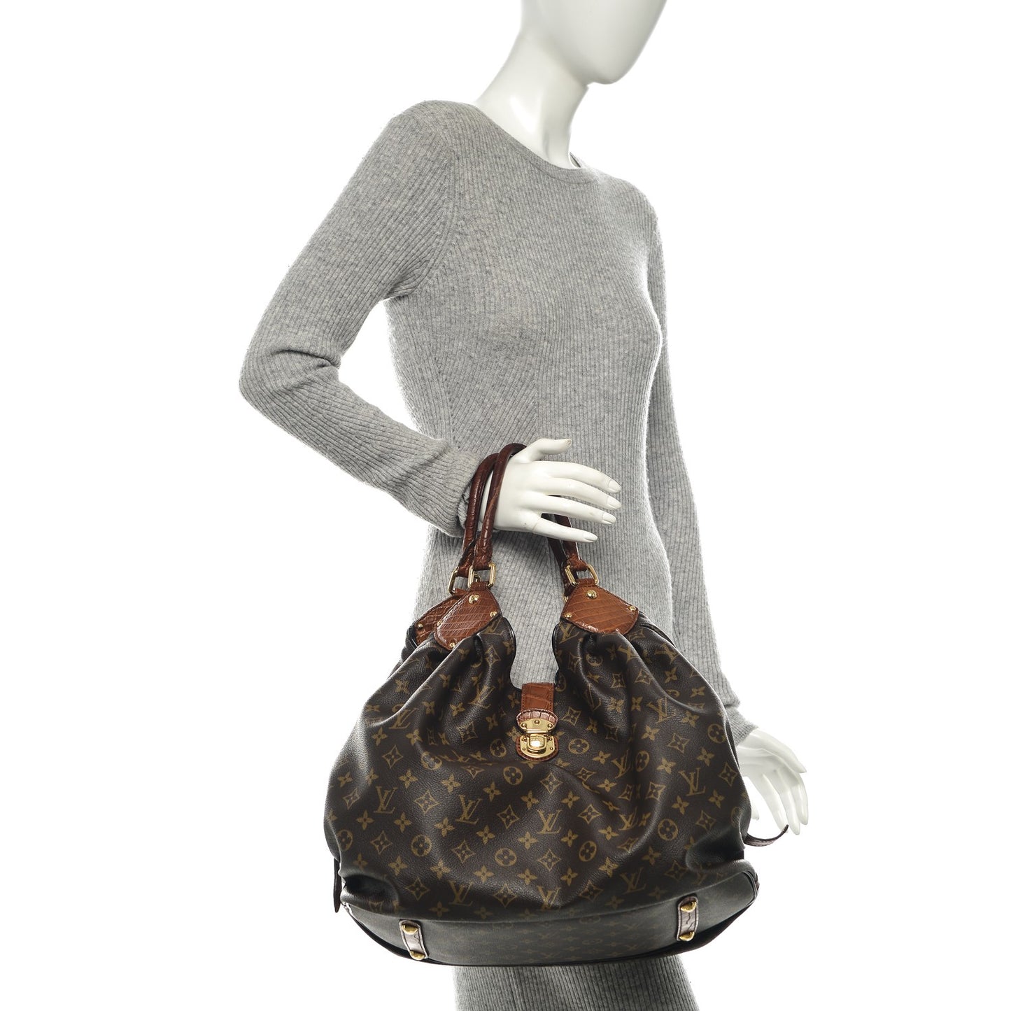 Monogram Alligator Trim Mahina XL