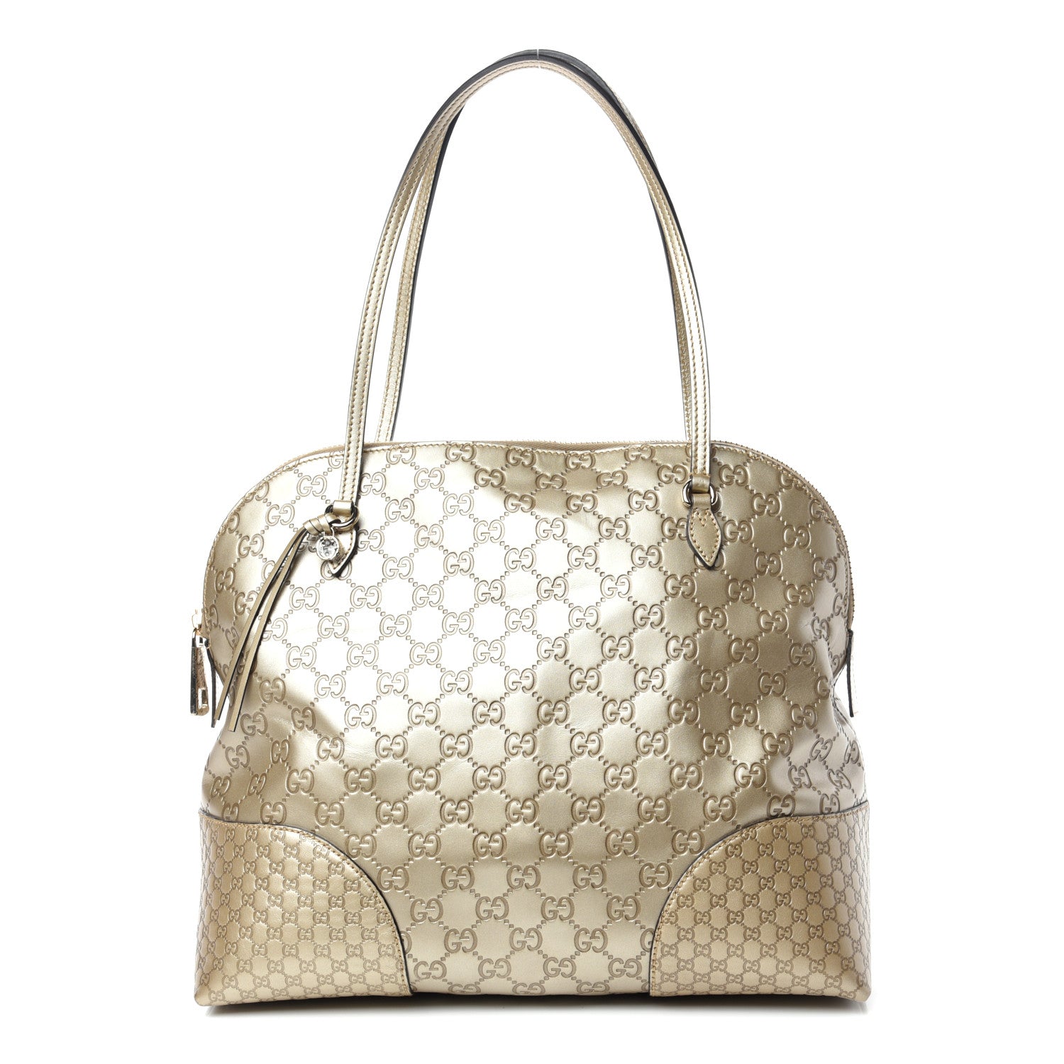 Gucci Metallic Guccissima Medium Bree Shoulder Bag Gold 1 of 10