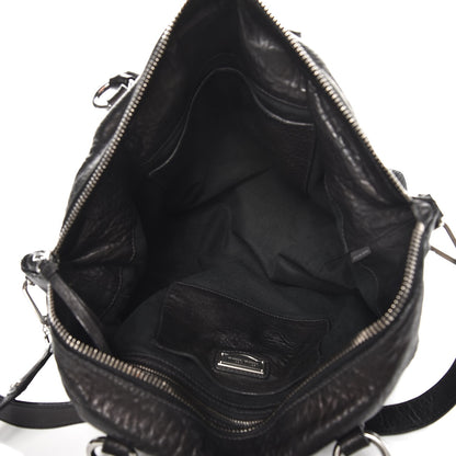 Miu Miu Goatskin Madras Convertible Tote Nero Black 5 of 15