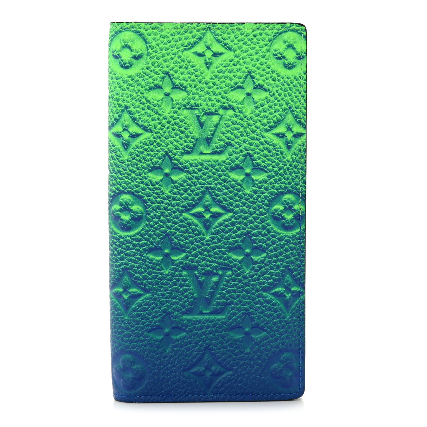 Taurillon Illusion Brazza Wallet Bleu Vert