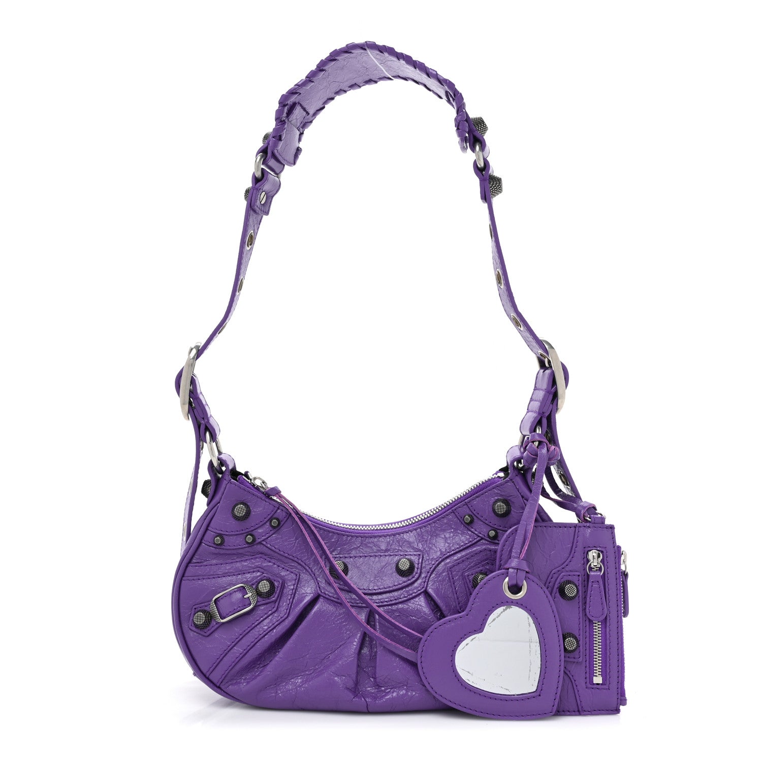Balenciaga Agneau Arena Le Cagole Shoulder Bag XS Purple 1 of 10