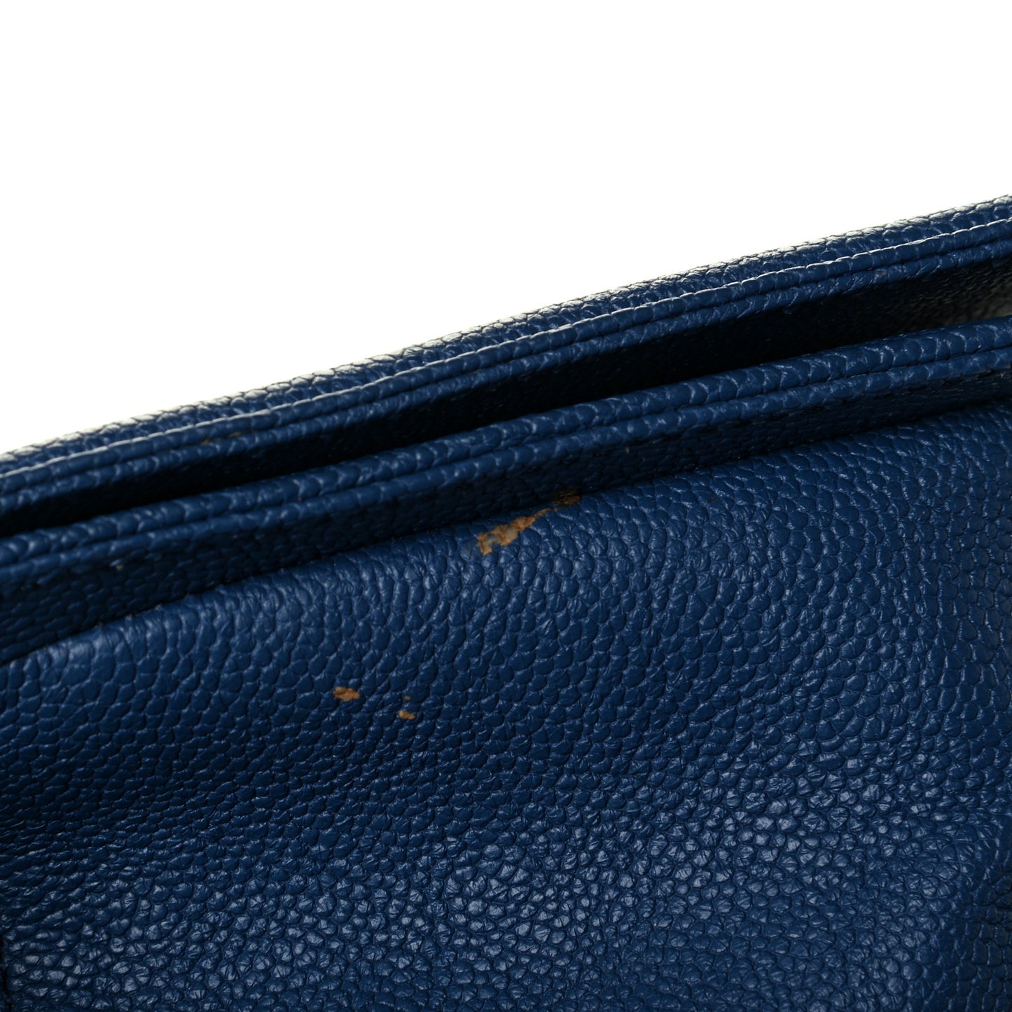Caviar Quilted Medium Boy Flap Dark Blue
