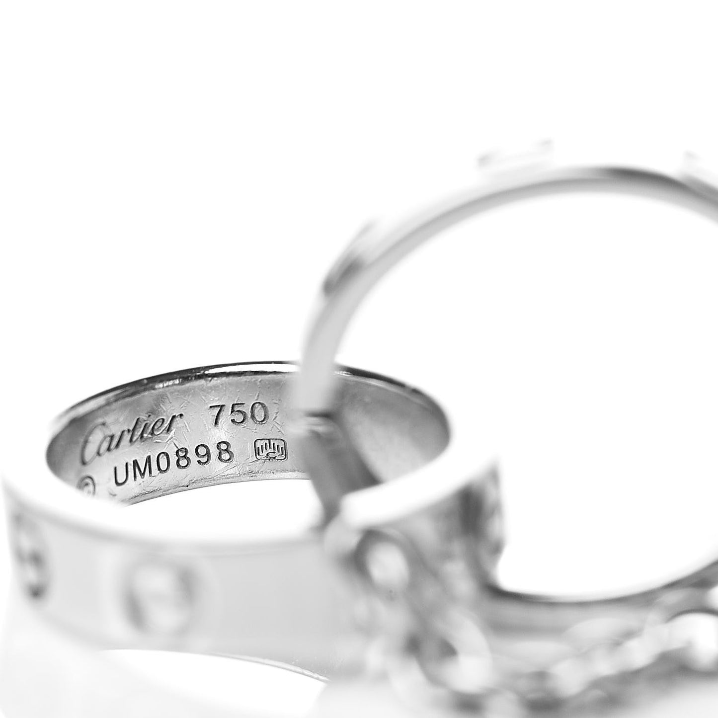 18K White Gold Interlocking LOVE Bracelet