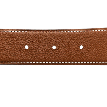 Hermes Box Togo 32mm Belt Strap 95 38 Gold Black 3 of 6