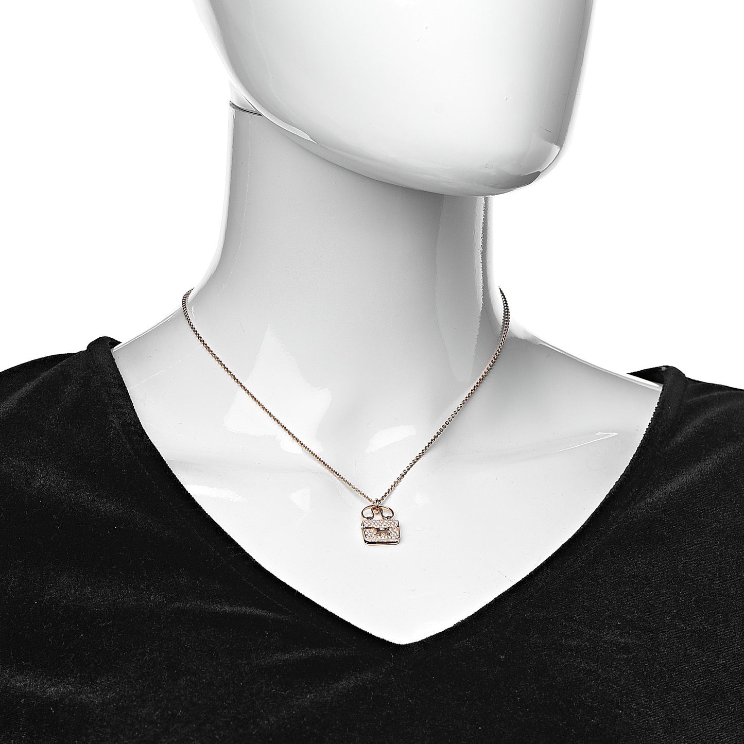 18K Rose Gold Diamond Constance Amulette Pendant Necklace