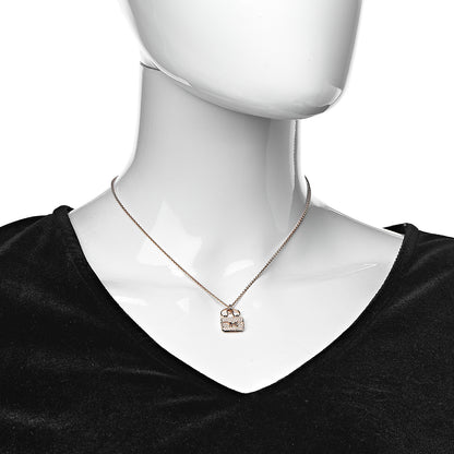 Hermes 18K Rose Gold Diamond Constance Amulette Pendant Necklace 2 of 7