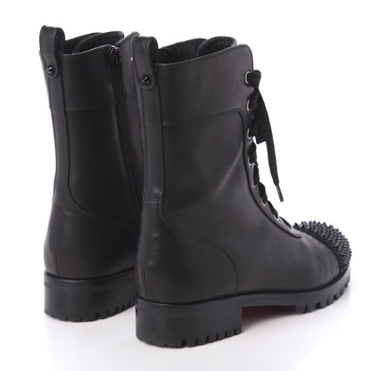Christian Louboutin Calfskin Spikes TS Croc Flat Boots 37 Black 4 of 7