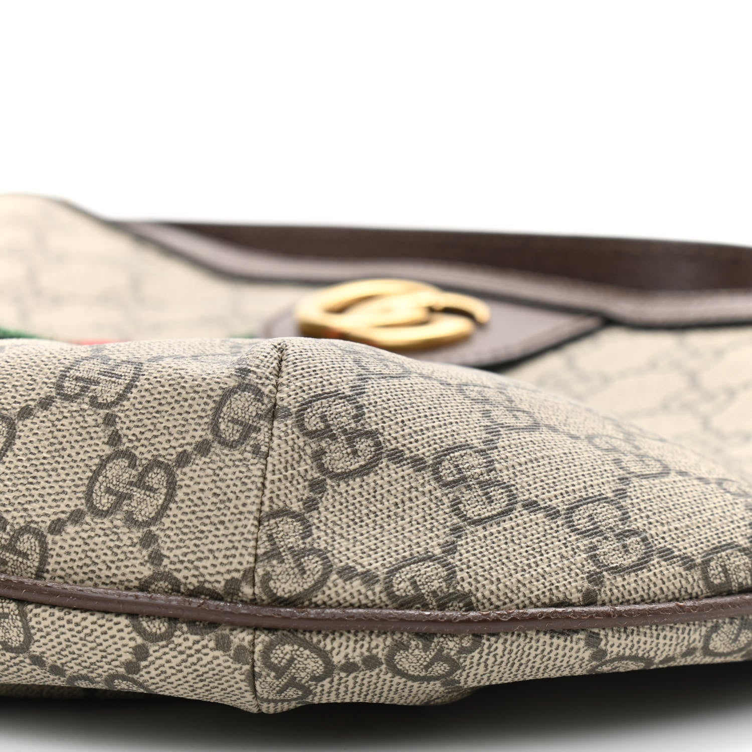 Gucci GG Supreme Monogram Web Small Ophidia Half Moon Hobo Brown 10 of 12