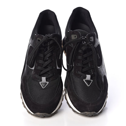 Louis Vuitton Suede Damier Infini Run Away Sneakers 6.5 Black 7 of 12