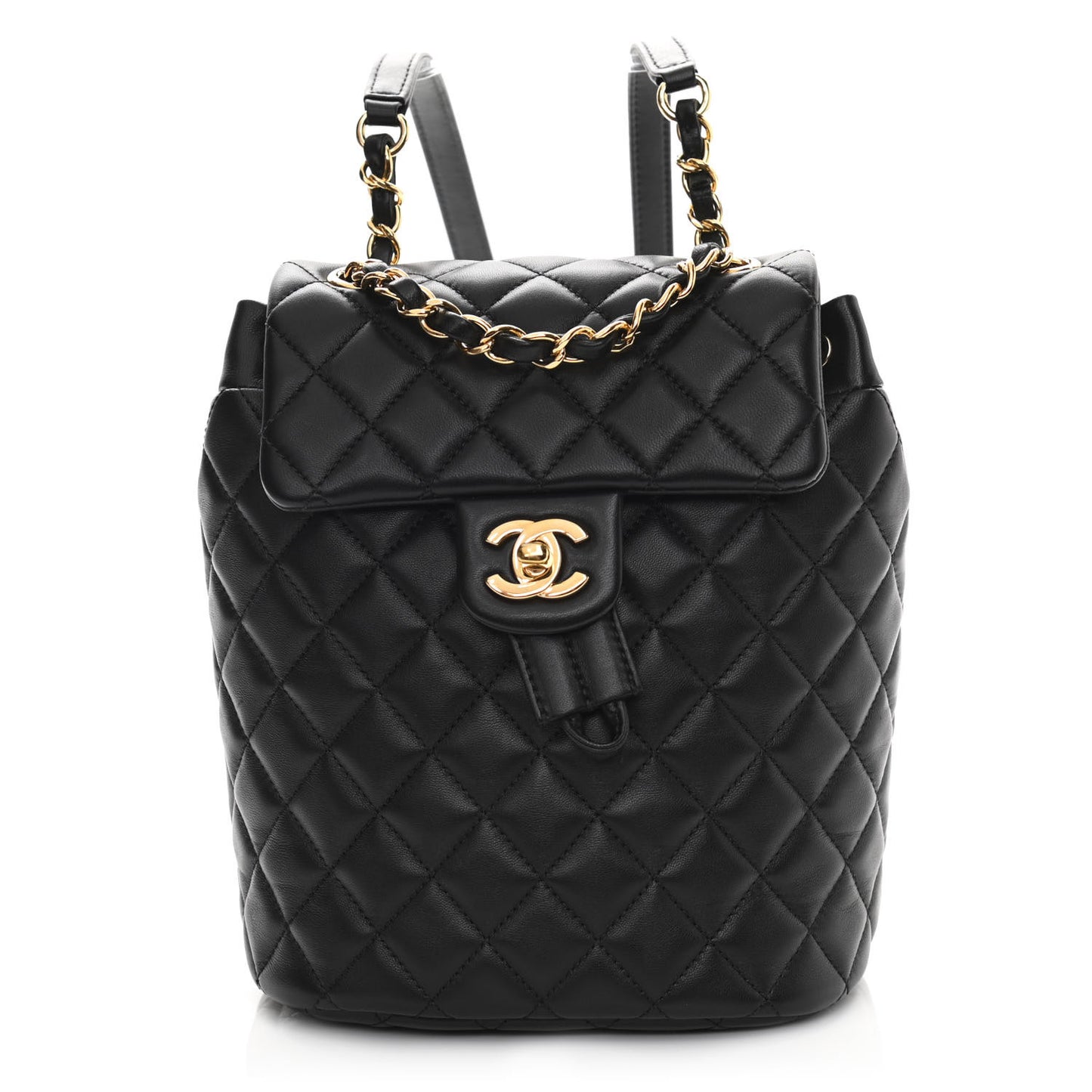 Lambskin Quilted Mini Urban Spirit Backpack Black