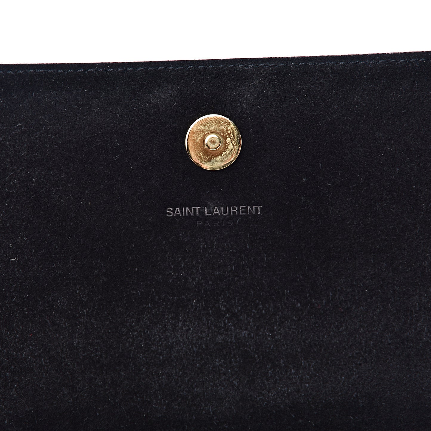 Metallic Calfskin Classic Monogram Cassandre Clutch Argento
