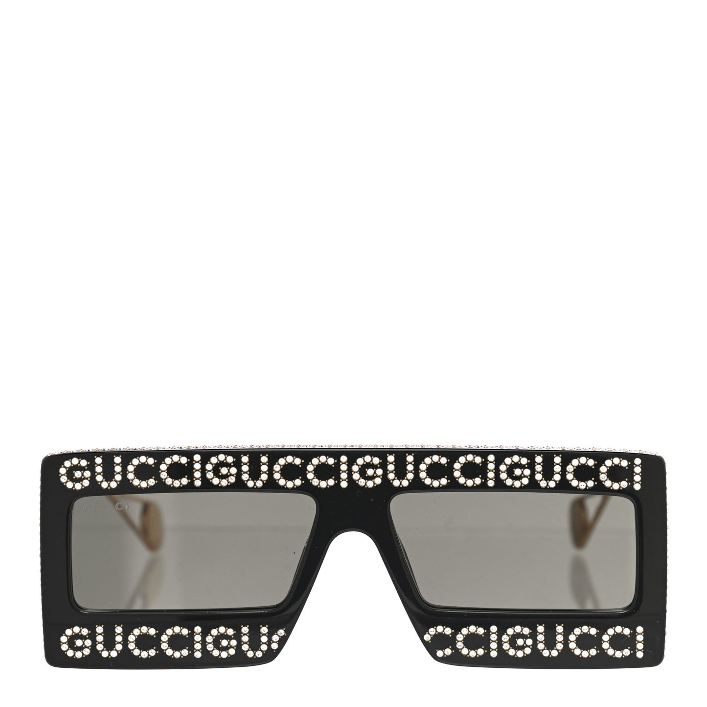 Acetate Crystal Mask-Frame Sunglasses GG0431S Black