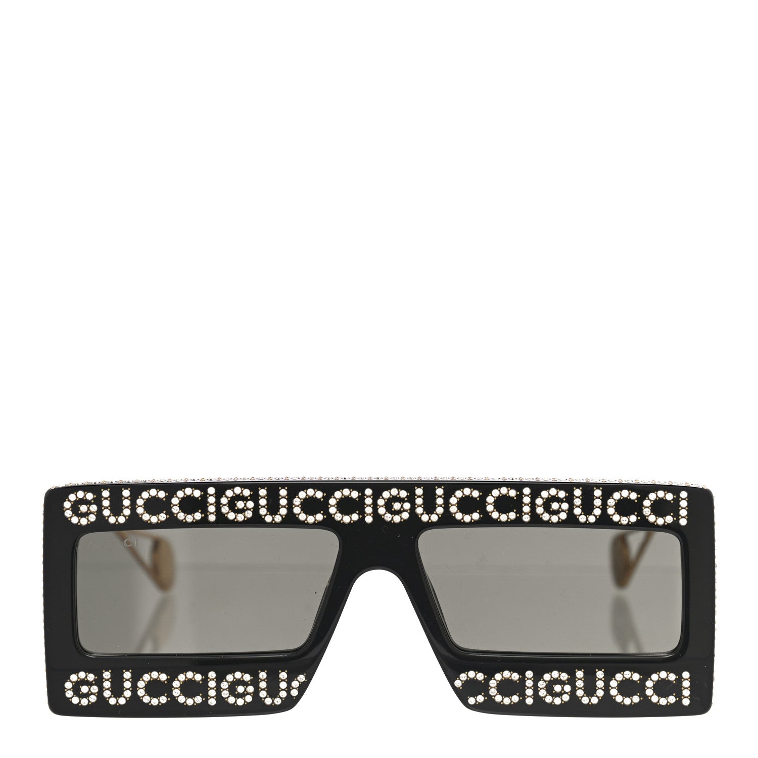 Gucci Acetate Crystal Mask-Frame Sunglasses GG0431S Black 2 of 7
