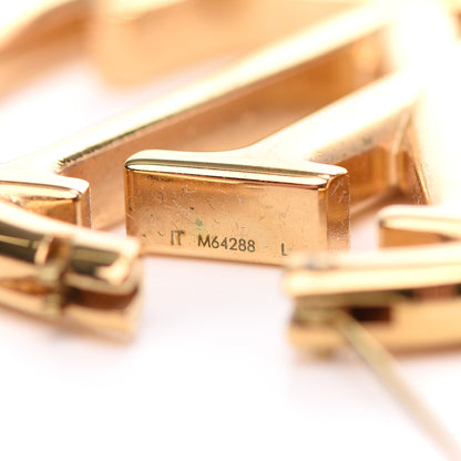 Louis Vuitton Metal Louise Hoop Earrings Gold 4 of 4