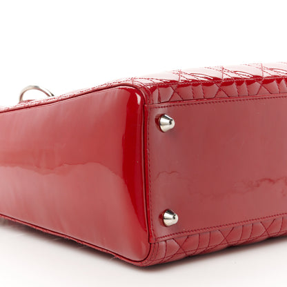 Christian Dior Patent Cannage Large Lady Dior Red 10 of 10
