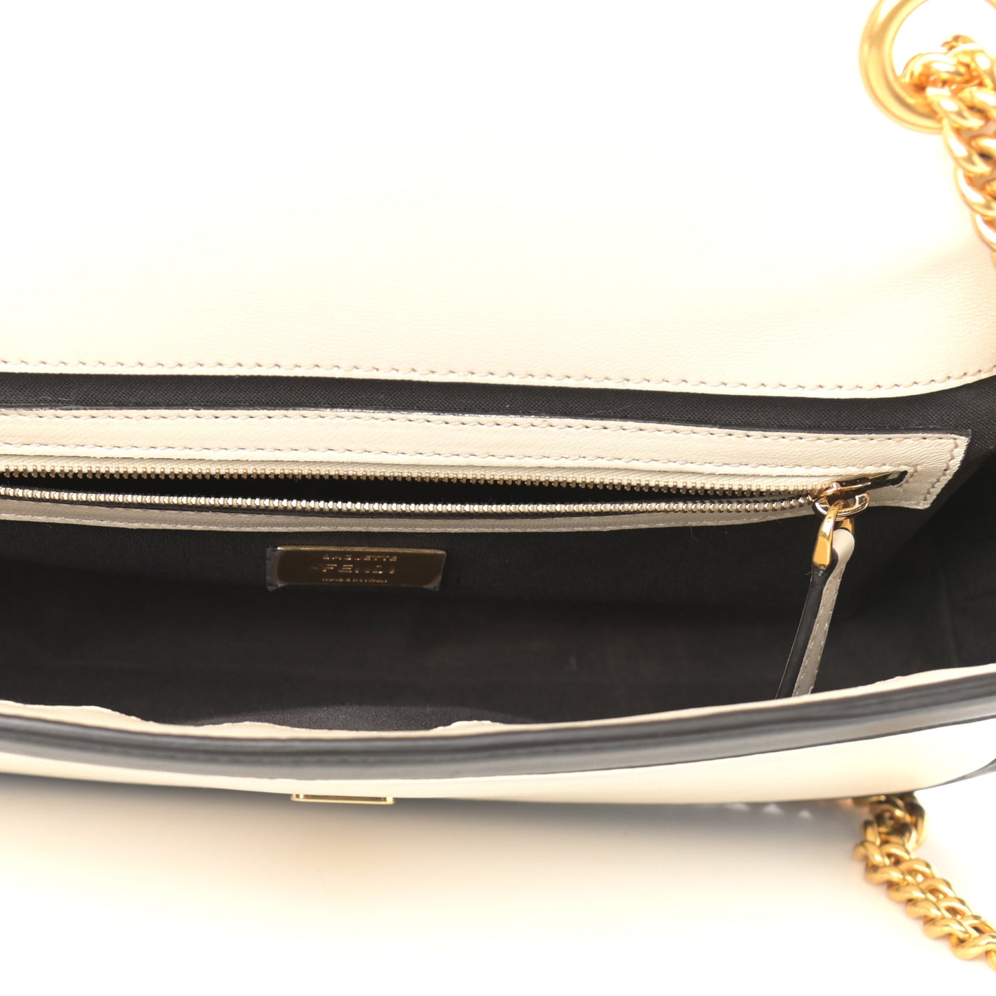 Nappa Apolo Bi-Color Chain Baguette Uovo Black