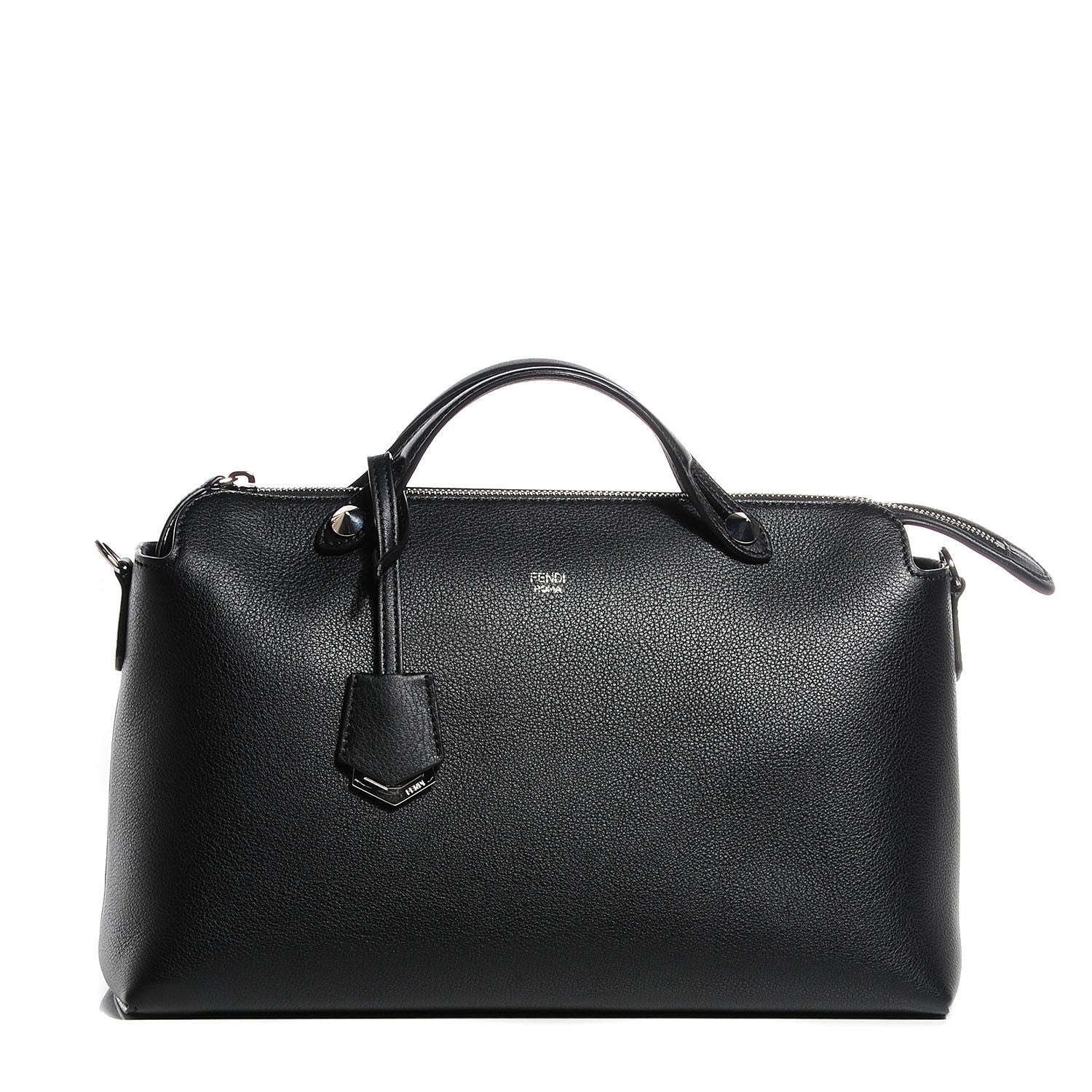 Fendi Vitello Dolce Large By The Way Boston Bag Black 1 of 13