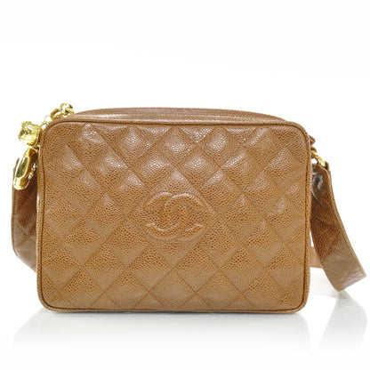 Chanel Caviar Shoulder Bag Cognac Brown 1 of 10