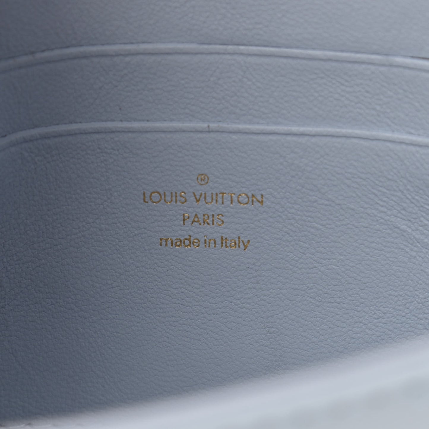 Calfskin Bubblegram Wallet On Strap Ice Blue
