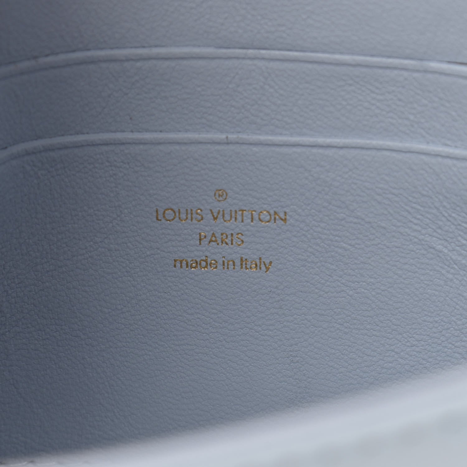 Louis Vuitton Calfskin Bubblegram Wallet On Strap Ice Blue 6 of 10