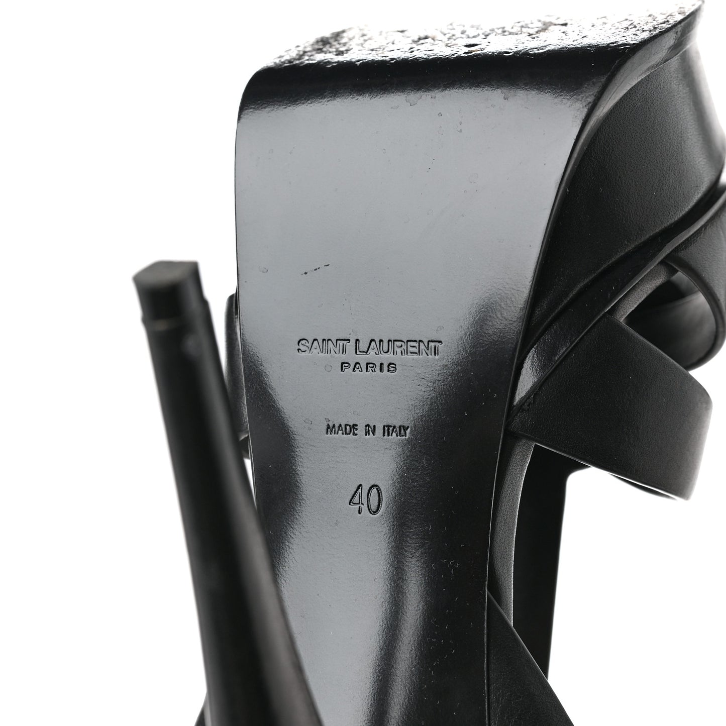 Calfskin Tribute 105 Platform Sandals 40 Black