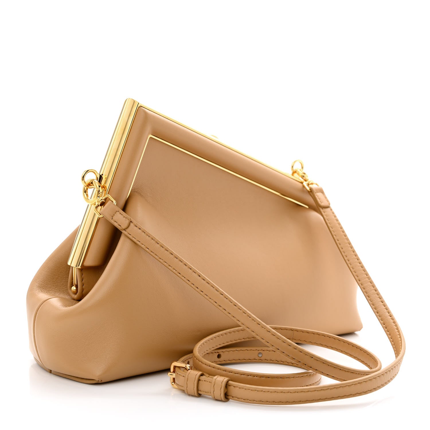 Fendi Shiny Nappa Small Fendi First Sand 3 of 10