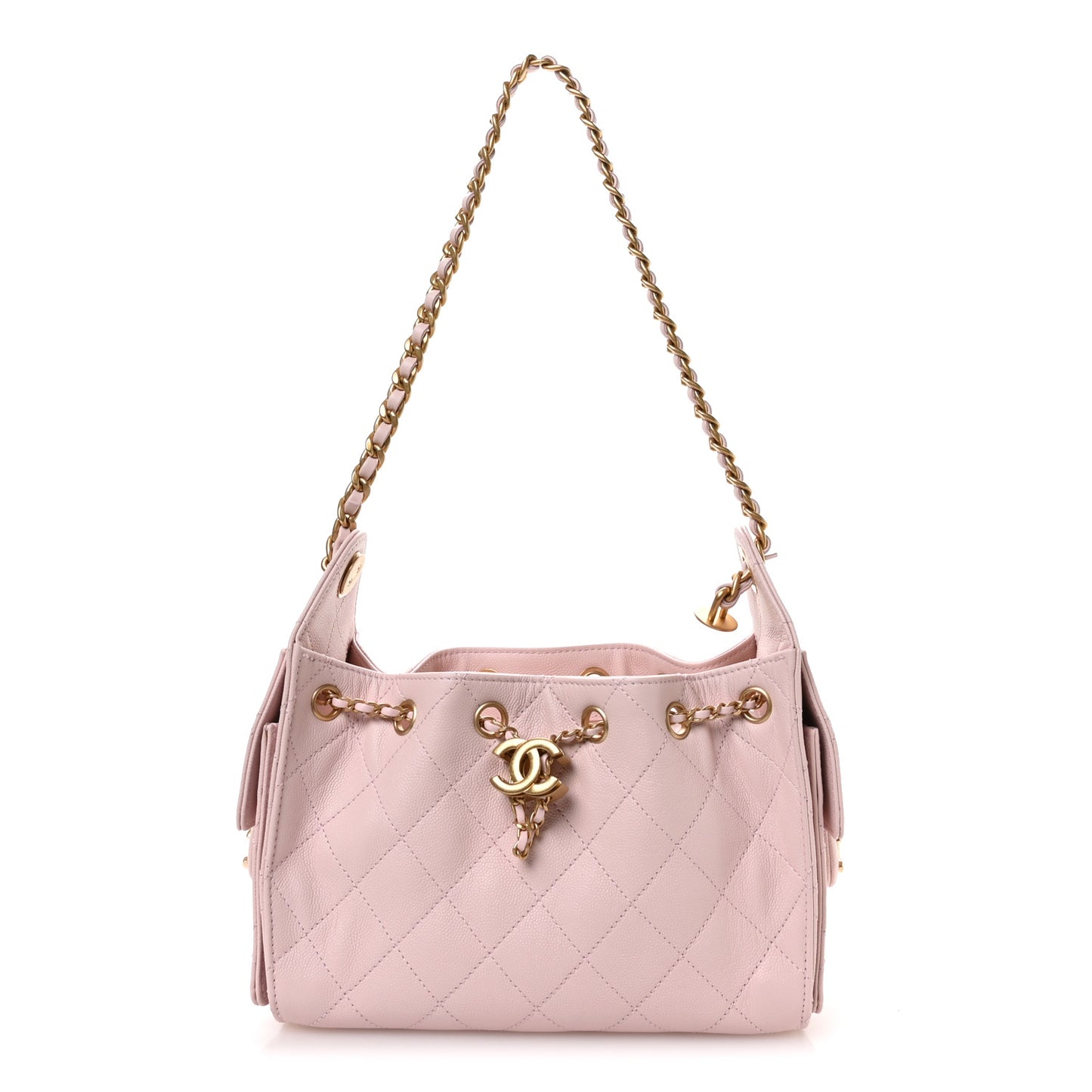 Caviar Quilted Mini Chanel 25 Handbag Light Pink