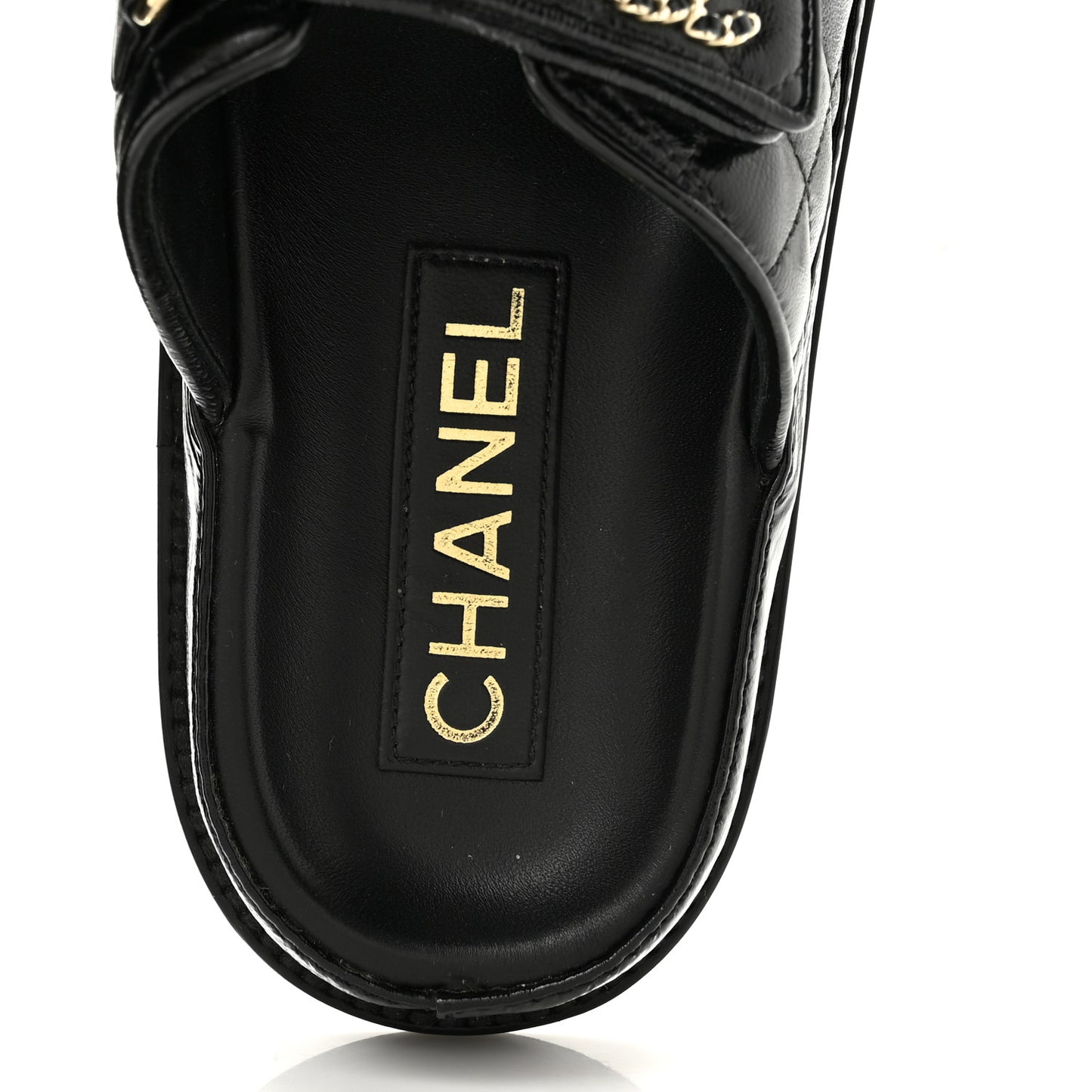 Crumpled Shiny Lambskin Velcro Dad Sandals 36 Black