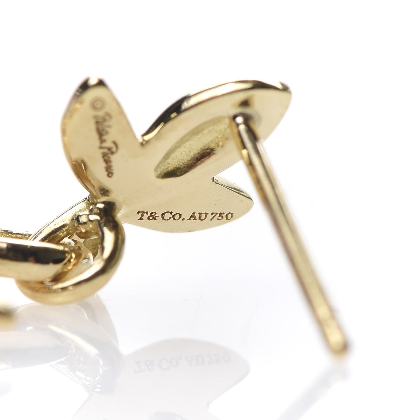 18K Yellow Gold Paloma Picasso Olive Leaf Drop Earrings